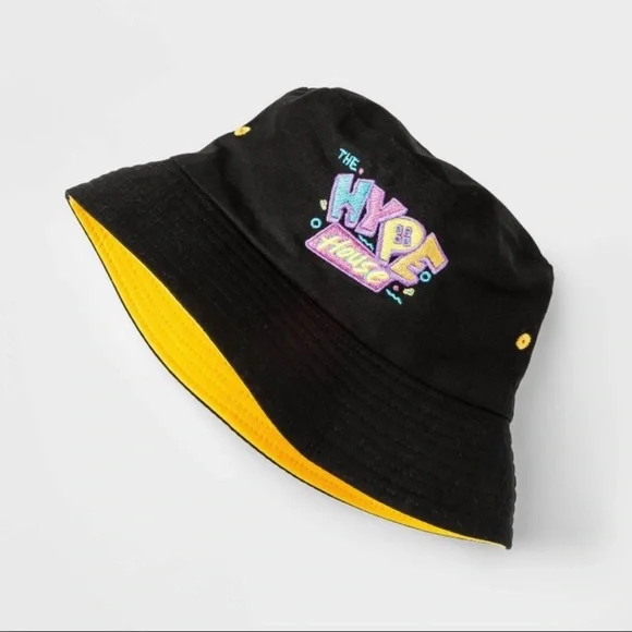 2 20 The Hype House Tik Tok Teen Kid Adult Reversible Bucket Hat Black Yellow